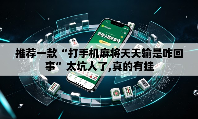 推荐一款“打手机麻将天天输是咋回事”太坑人了,真的有挂