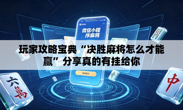 玩家攻略宝典“决胜麻将怎么才能赢	”分享真的有挂给你