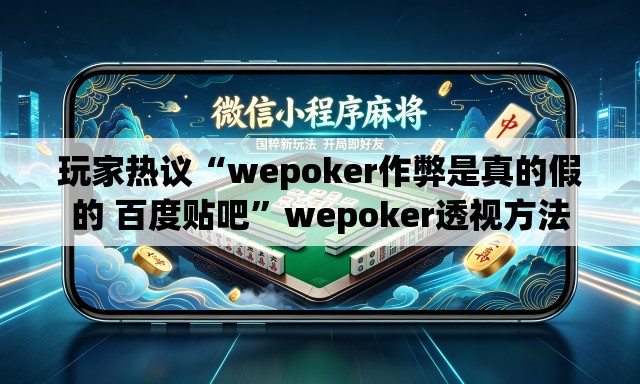 玩家热议“wepoker作弊是真的假的 百度贴吧”wepoker透视方法