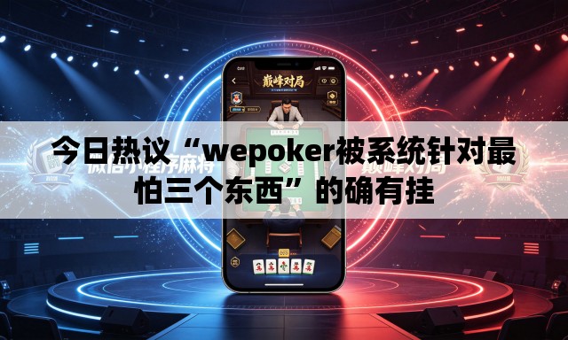 今日热议“wepoker被系统针对最怕三个东西”的确有挂