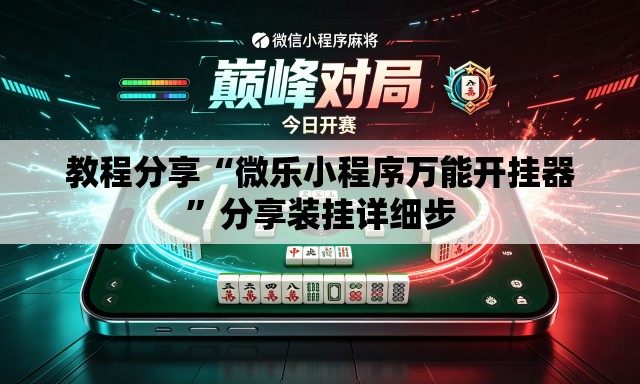 教程分享“微乐小程序万能开挂器”分享装挂详细步