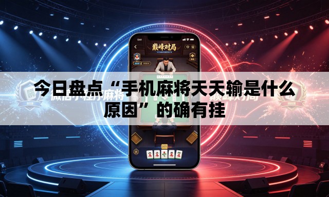今日盘点“手机麻将天天输是什么原因”的确有挂