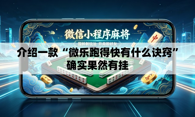 介绍一款“微乐跑得快有什么诀窍”确实果然有挂