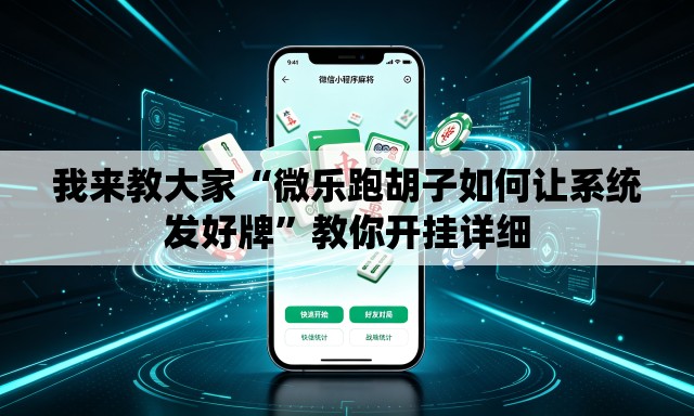 我来教大家“微乐跑胡子如何让系统发好牌”教你开挂详细