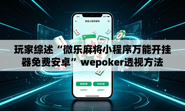 玩家综述“微乐麻将小程序万能开挂器免费安卓”wepoker透视方法