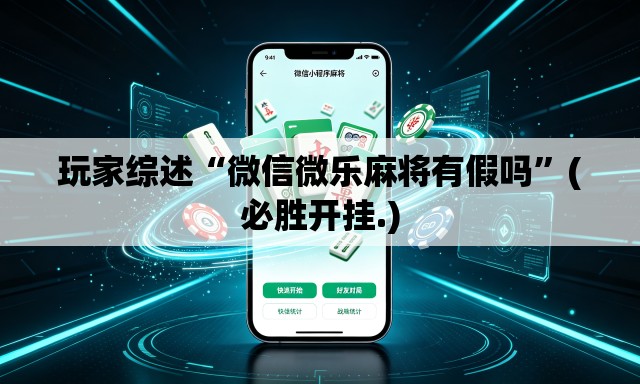 玩家综述“微信微乐麻将有假吗”(必胜开挂.)