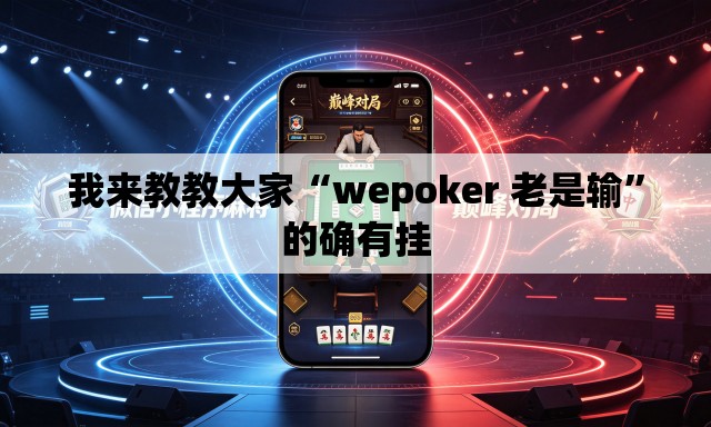 我来教教大家“wepoker 老是输	”的确有挂