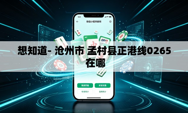 想知道- 沧州市 孟村县正港线0265 在哪 想知道- 沧州市 孟村县正港线0265 在哪