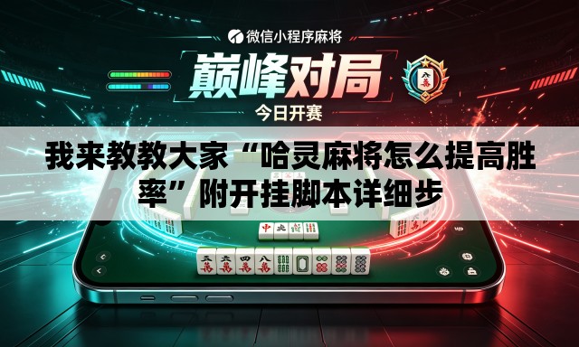我来教教大家“哈灵麻将怎么提高胜率”附开挂脚本详细步