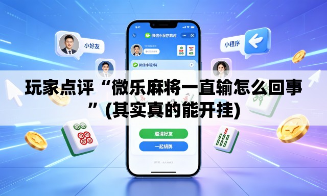 玩家点评“微乐麻将一直输怎么回事”(其实真的能开挂)