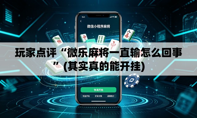 玩家点评“微乐麻将一直输怎么回事	”(其实真的能开挂)