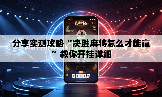 分享实测攻略“决胜麻将怎么才能赢	”教你开挂详细