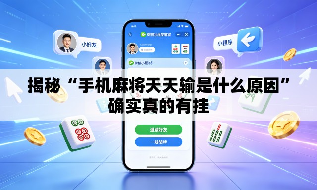 揭秘“手机麻将天天输是什么原因”确实真的有挂