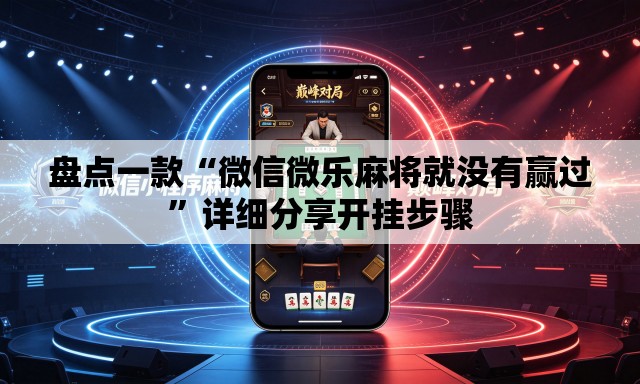 盘点一款“微信微乐麻将就没有赢过”详细分享开挂步骤