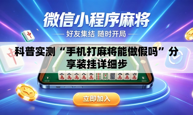科普实测“手机打麻将能做假吗”分享装挂详细步