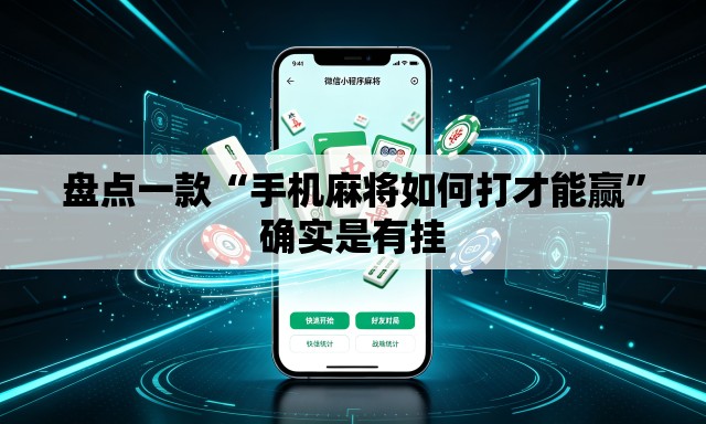 盘点一款“手机麻将如何打才能赢	”确实是有挂