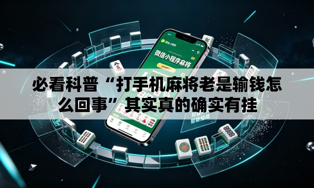 必看科普“打手机麻将老是输钱怎么回事”其实真的确实有挂