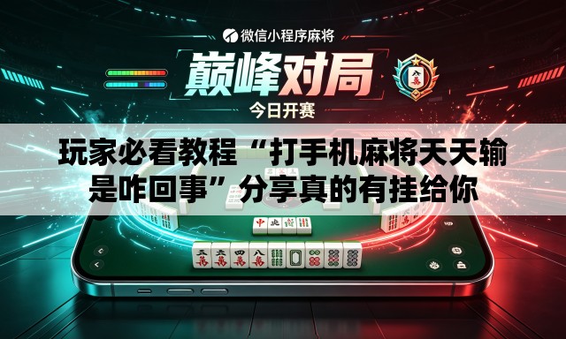 玩家必看教程“打手机麻将天天输是咋回事”分享真的有挂给你