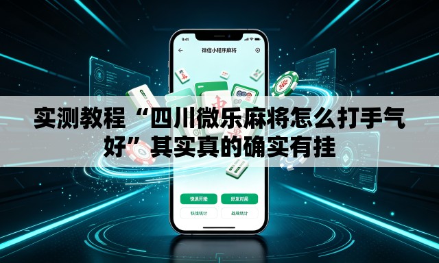 实测教程“四川微乐麻将怎么打手气好”其实真的确实有挂