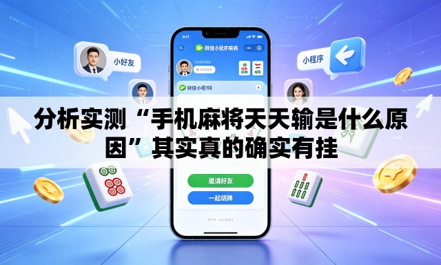分析实测“手机麻将天天输是什么原因”其实真的确实有挂