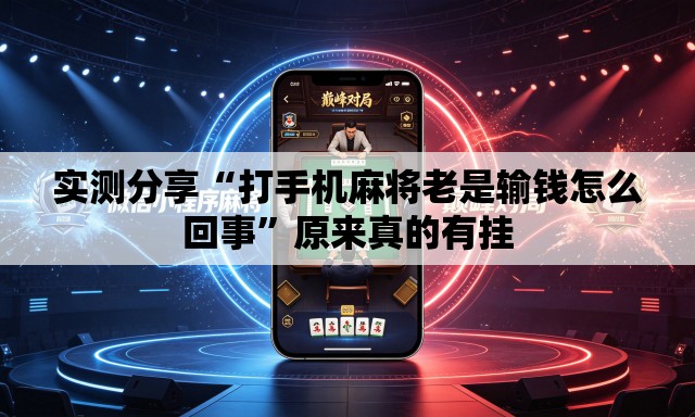 实测分享“打手机麻将老是输钱怎么回事”原来真的有挂