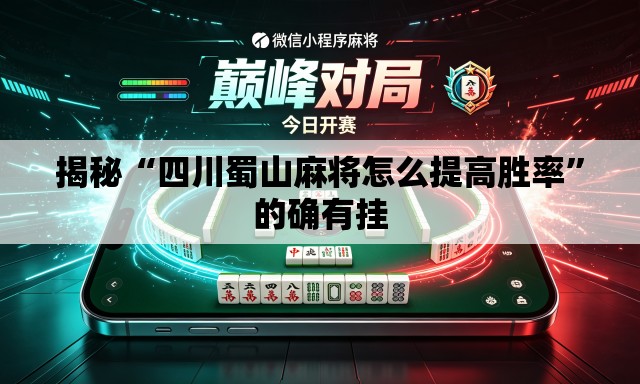 揭秘“四川蜀山麻将怎么提高胜率”的确有挂