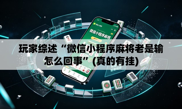 玩家综述“微信小程序麻将老是输怎么回事”(真的有挂)