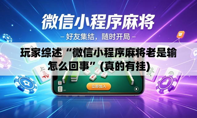 玩家综述“微信小程序麻将老是输怎么回事	”(真的有挂)