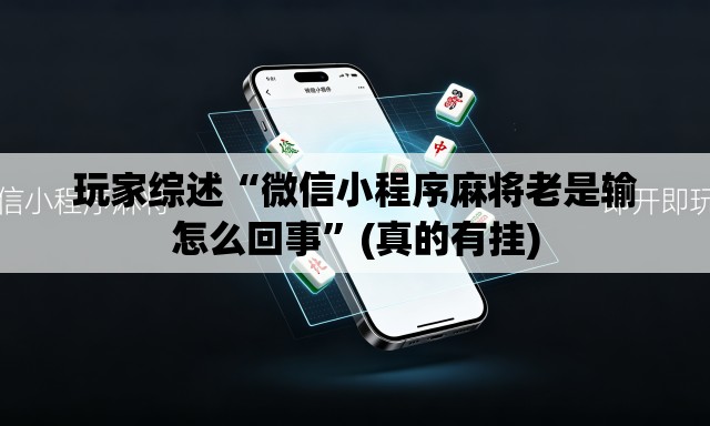 玩家综述“微信小程序麻将老是输怎么回事”(真的有挂)