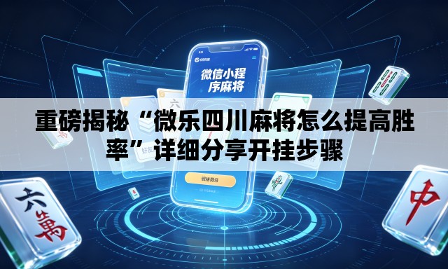 重磅揭秘“微乐四川麻将怎么提高胜率”详细分享开挂步骤