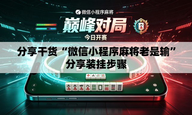 分享干货“微信小程序麻将老是输	”分享装挂步骤