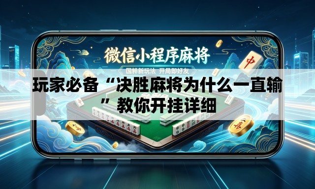 玩家必备“决胜麻将为什么一直输”教你开挂详细