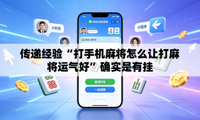 传递经验“打手机麻将怎么让打麻将运气好	”确实是有挂