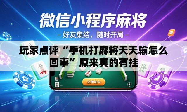 玩家点评“手机打麻将天天输怎么回事”原来真的有挂