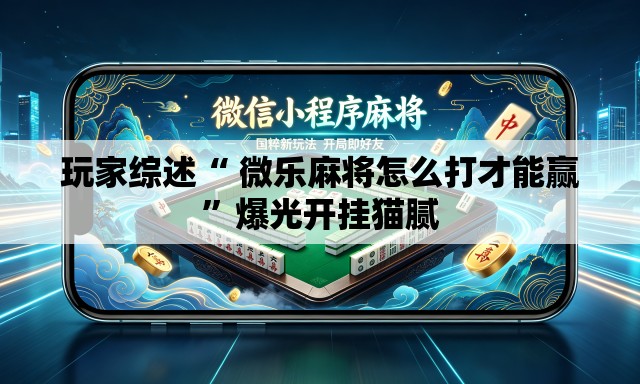 玩家综述“ 微乐麻将怎么打才能赢”爆光开挂猫腻