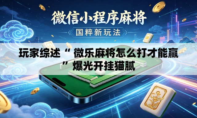 玩家综述“ 微乐麻将怎么打才能赢”爆光开挂猫腻