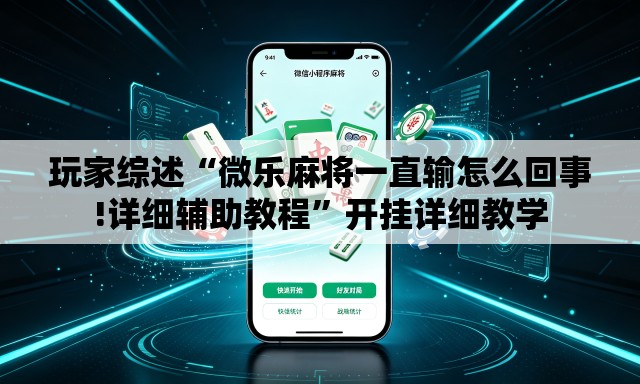 玩家综述“微乐麻将一直输怎么回事!详细辅助教程”开挂详细教学
