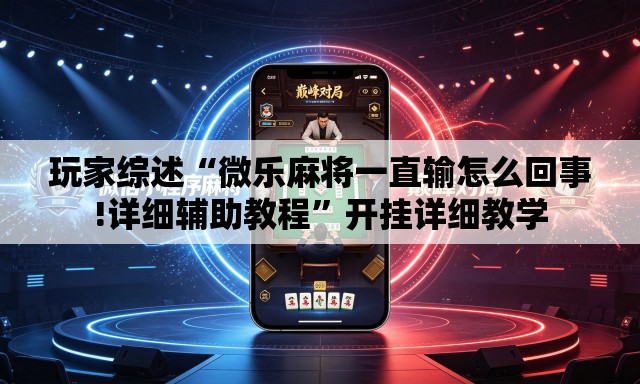 玩家综述“微乐麻将一直输怎么回事!详细辅助教程”开挂详细教学