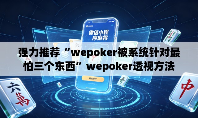 强力推荐“wepoker被系统针对最怕三个东西”wepoker透视方法