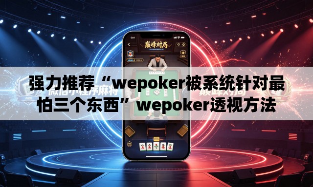 强力推荐“wepoker被系统针对最怕三个东西”wepoker透视方法