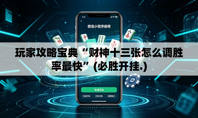 玩家攻略宝典“财神十三张怎么调胜率最快”(必胜开挂.)