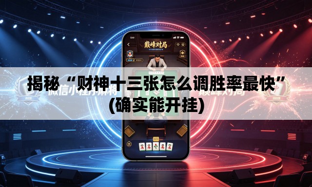 揭秘“财神十三张怎么调胜率最快”(确实能开挂)