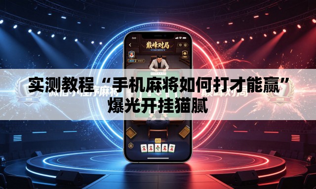 实测教程“手机麻将如何打才能赢”爆光开挂猫腻