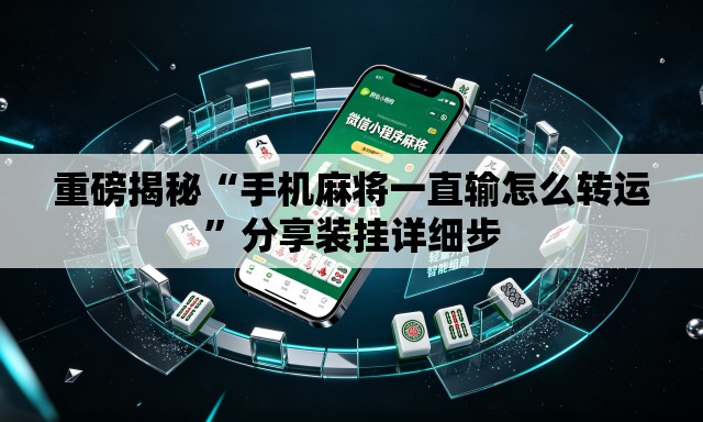 重磅揭秘“手机麻将一直输怎么转运	”分享装挂详细步