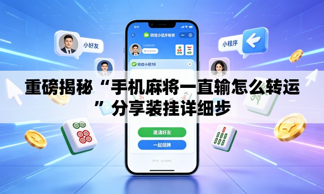 重磅揭秘“手机麻将一直输怎么转运”分享装挂详细步