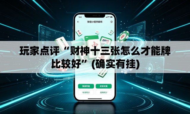 玩家点评“财神十三张怎么才能牌比较好”(确实有挂)