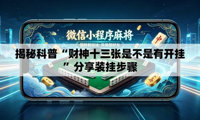 揭秘科普“财神十三张是不是有开挂	”分享装挂步骤