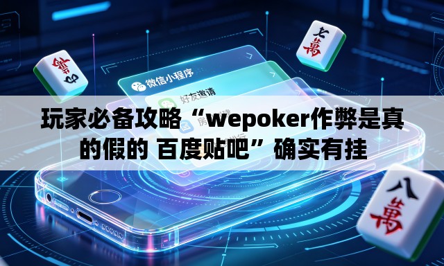 玩家必备攻略“wepoker作弊是真的假的 百度贴吧”确实有挂