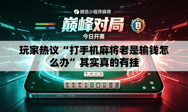 玩家热议“打手机麻将老是输钱怎么办	”其实真的有挂