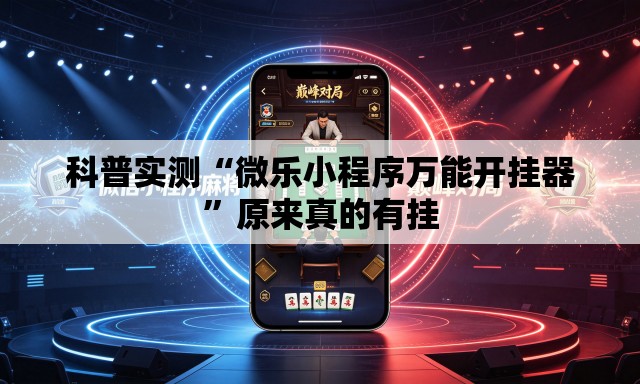 科普实测“微乐小程序万能开挂器”原来真的有挂